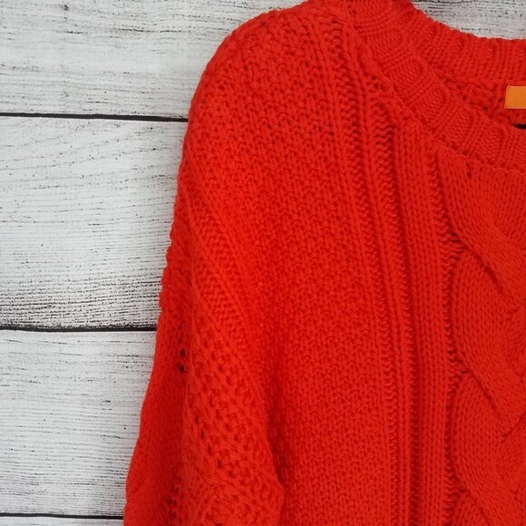 NEW One A Crew Neck Pullover Sweater Cable knit Long Raglan Sleeves NWT $78 - Picture 5 of 10